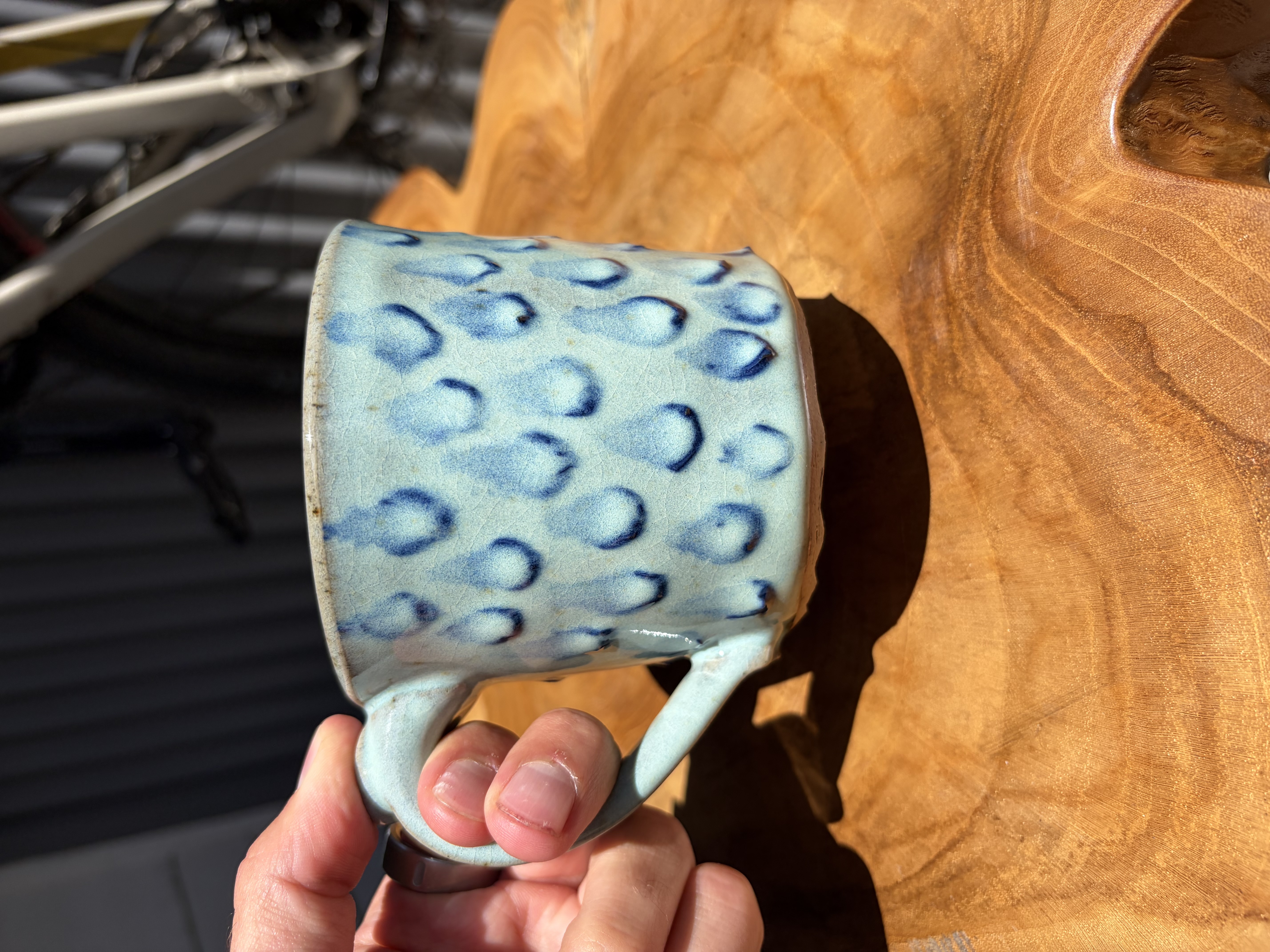 Textured Blue Mug