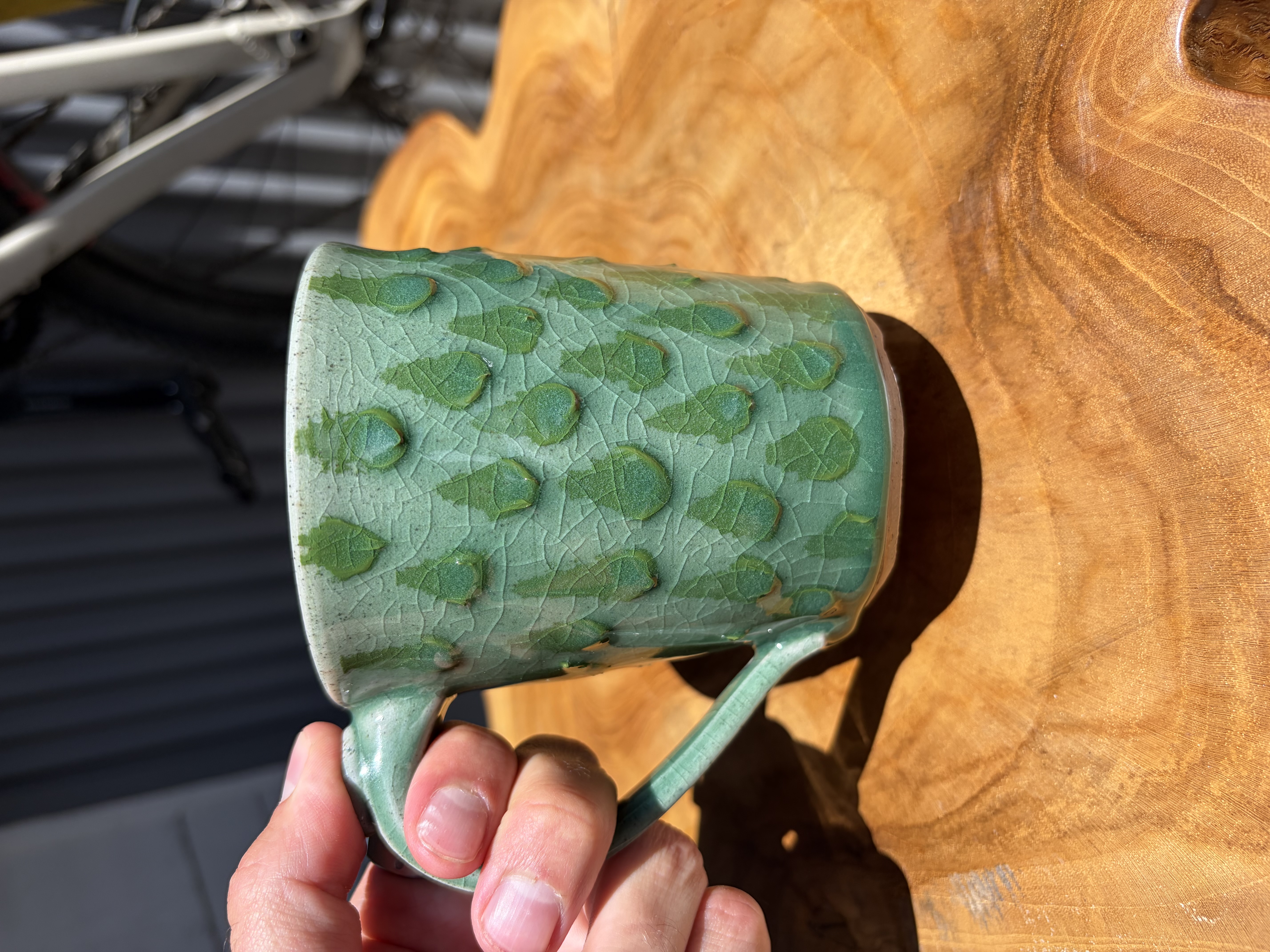 Textured Green Mug