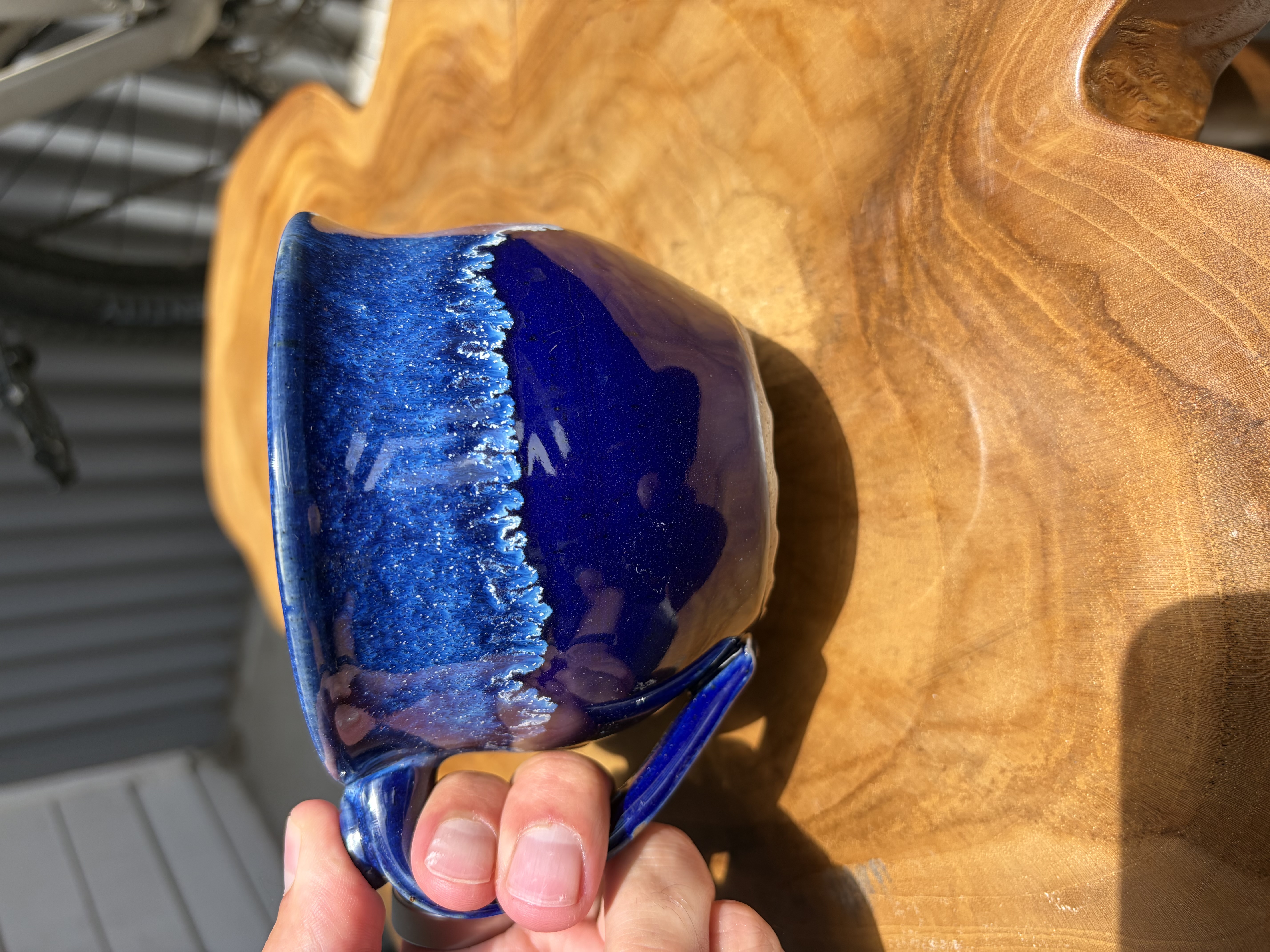 Wide and Shallow Blue Galaxy Mug